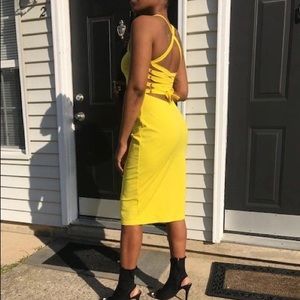 Tie me up yellow dress